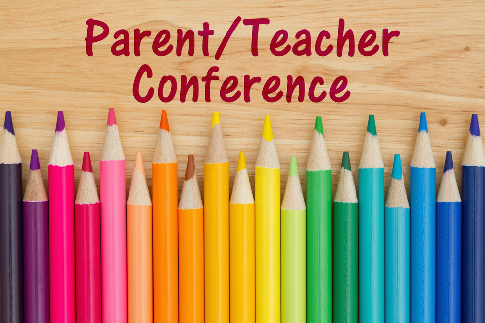 Colored Pencils with phrase Parent/Teacher Conference