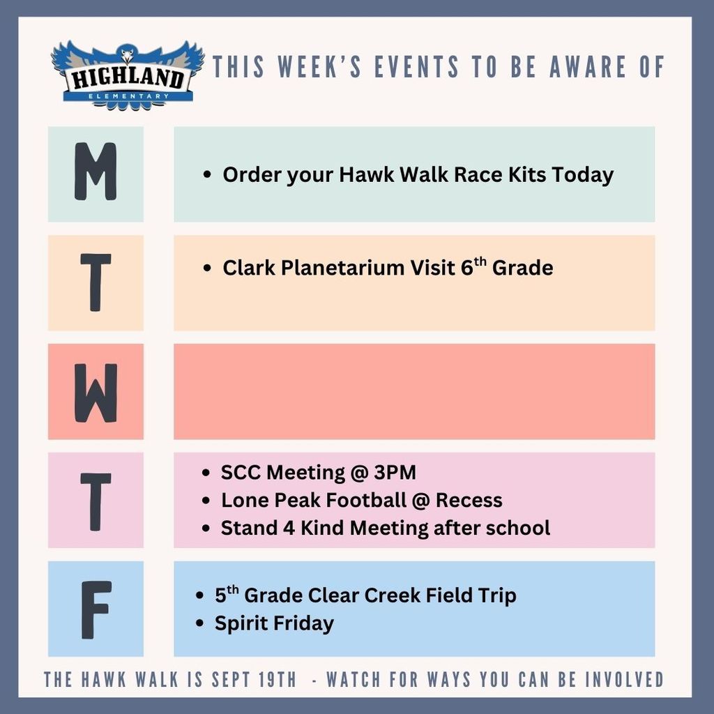 Colorful School Week with events