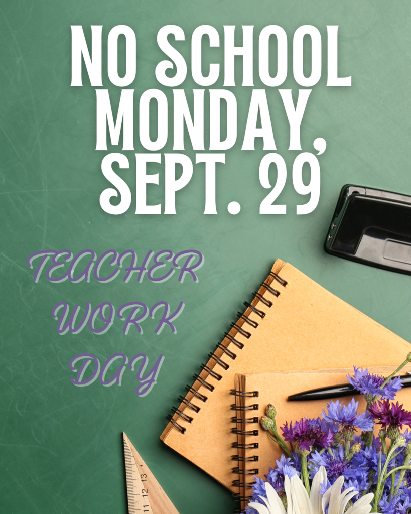 No School, Monday, September 29