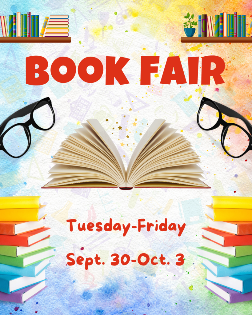 Book Fair, Tuesday-Friday, September 30 - October 3
