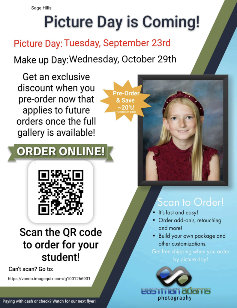Eastman Adams Picture Day Information
