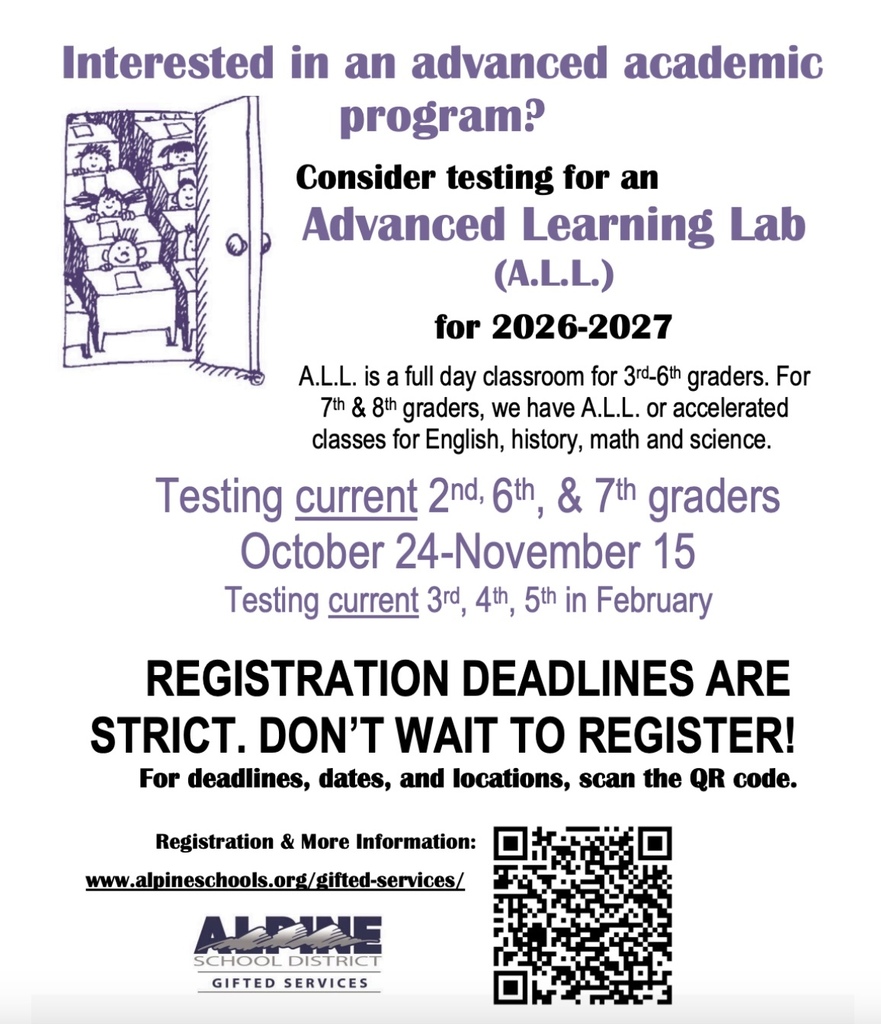 A.L.L. Testing- Registration Now Open