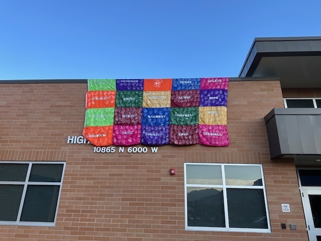 Colorful Hawk Walk Flag