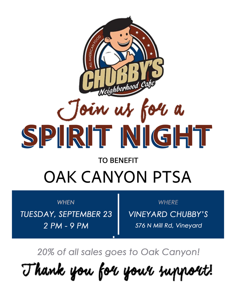 OCJH PTSA  SPIRIT NIGHT