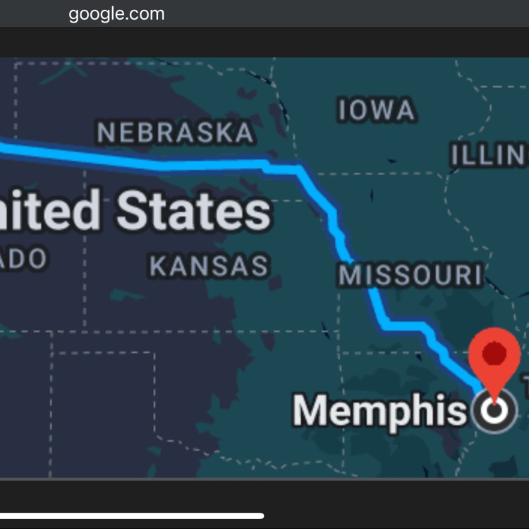map to Memphis 