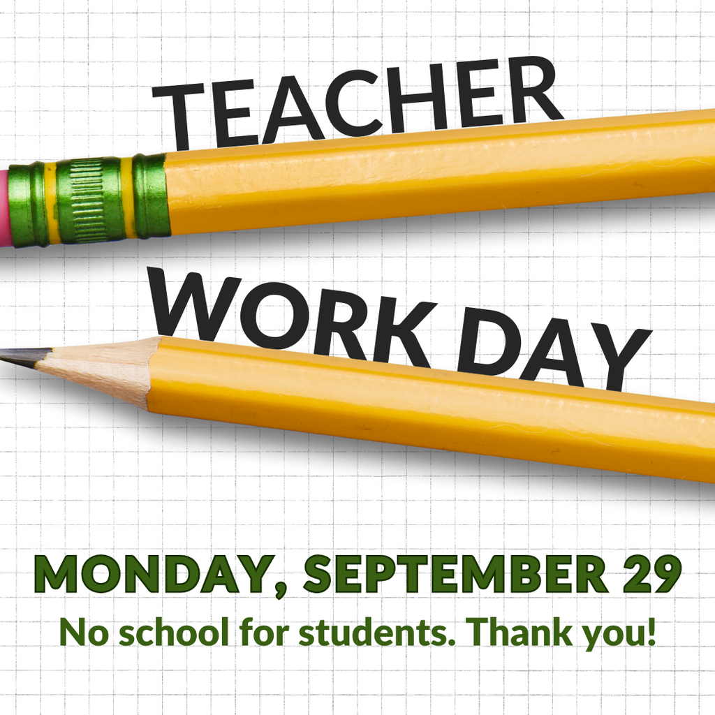 pencil images with teacher work day wording