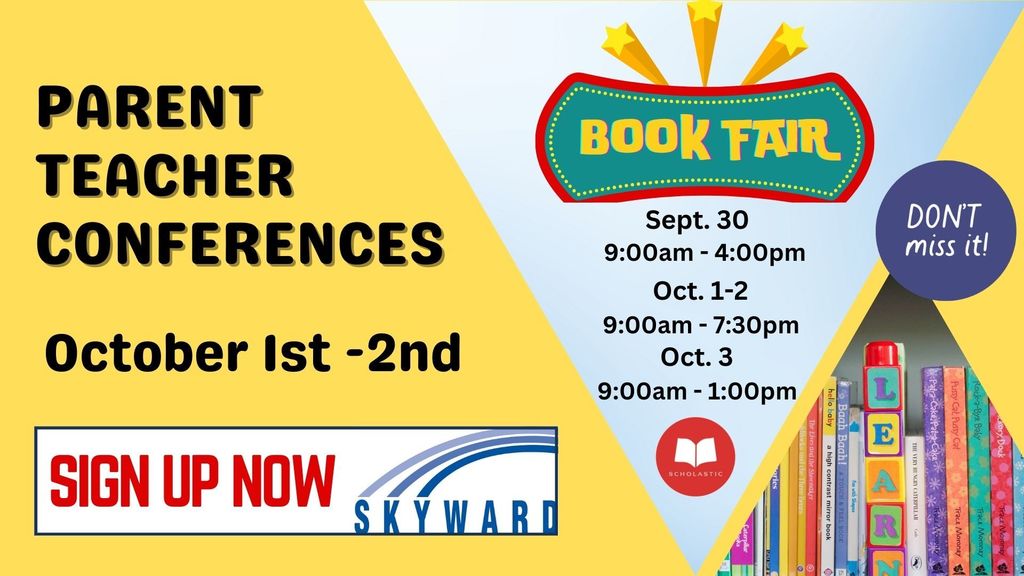 picture of books to advertise book fair