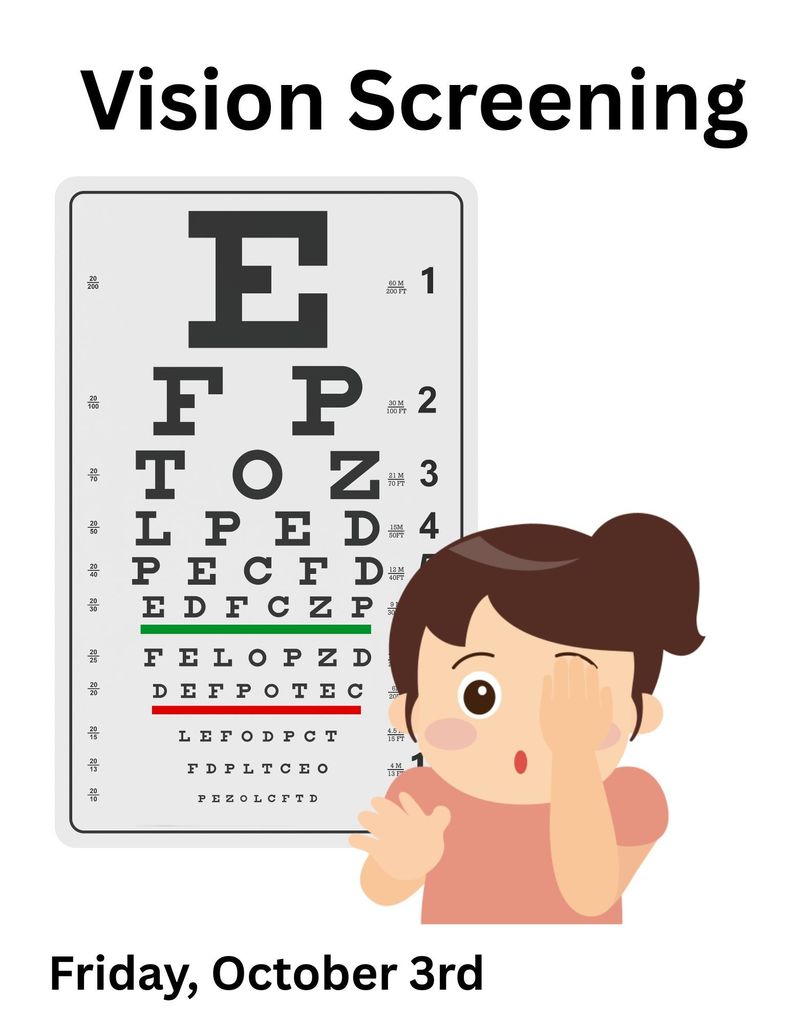 Student participating in vision screening