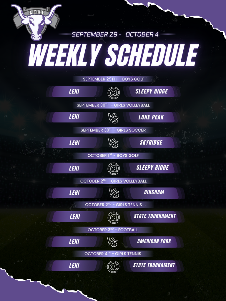 Weekly Schedule 