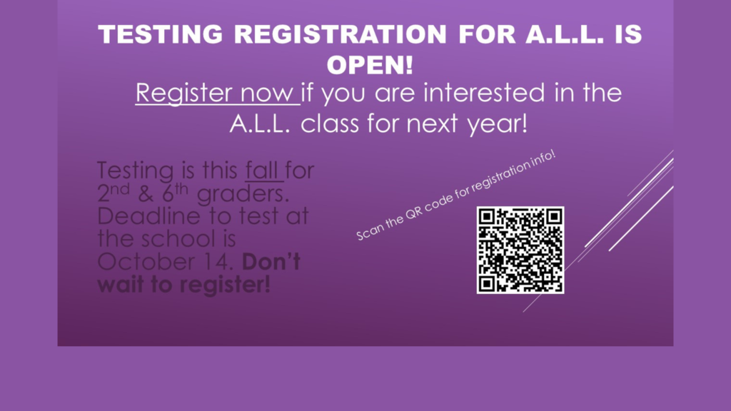 A.L.L. Testing Registration