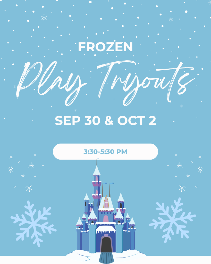 Play Tryouts are today and Thursday!