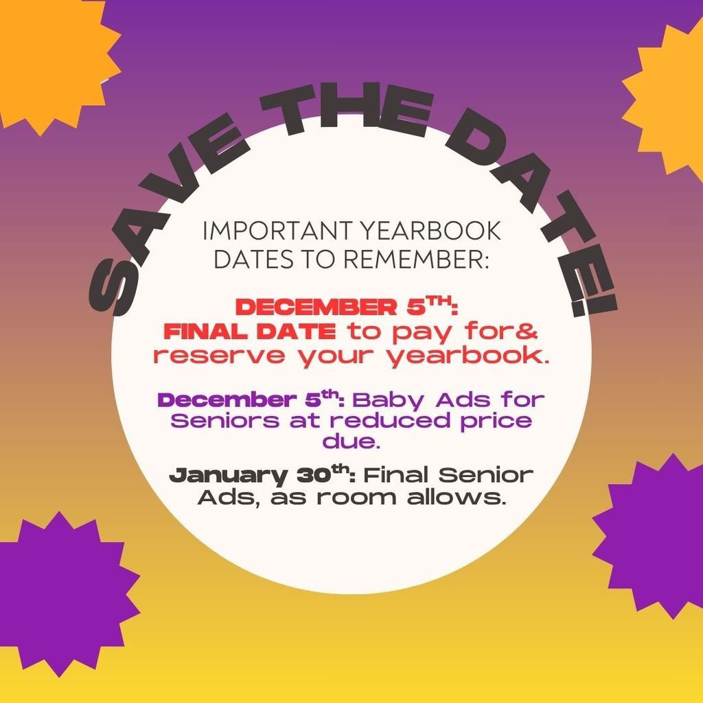 Yearbook Reminders