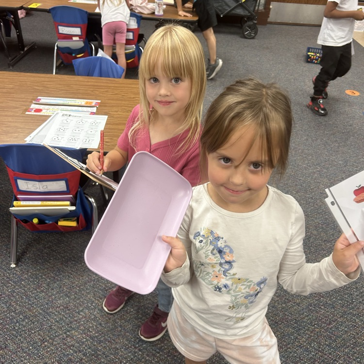 students working on a math activity