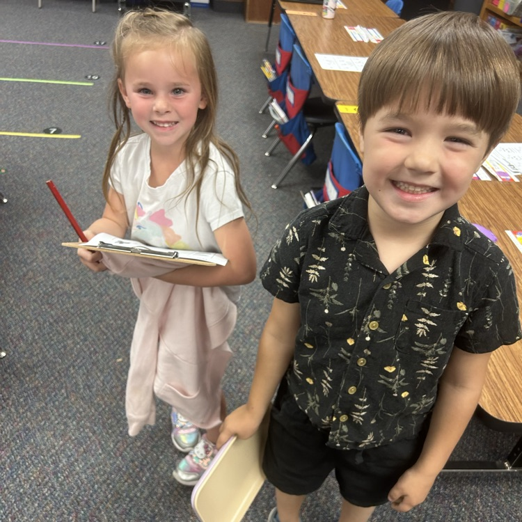 students working on a math activity