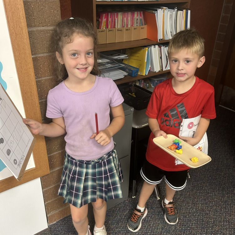 students working on a math activity
