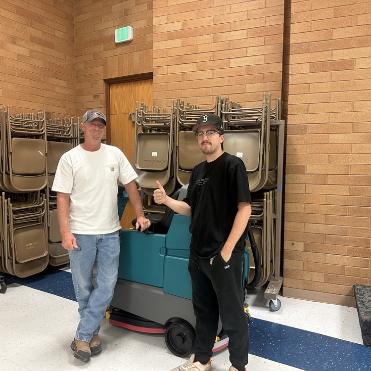 Marc and Dyson with new scrubber