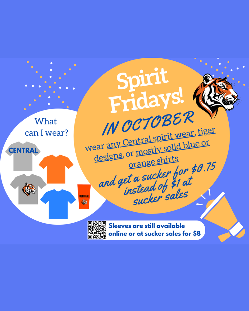 picture of shirts announcing Spirit Fridays