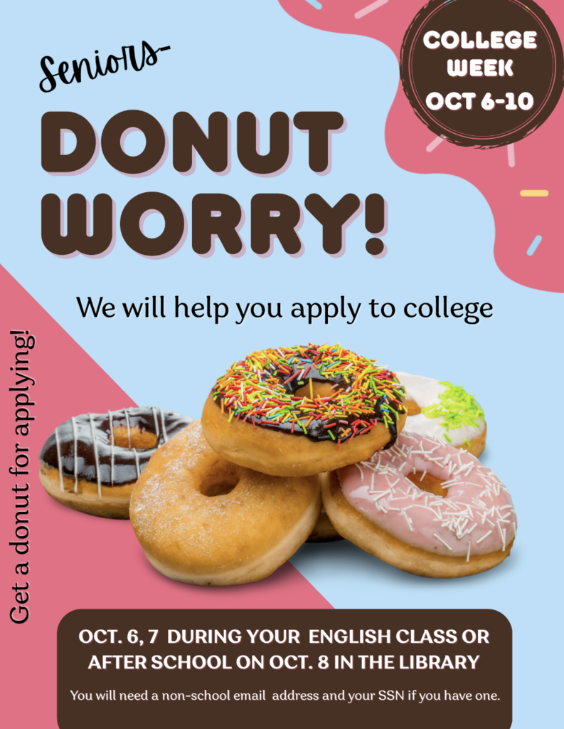 Donuts with words College Week Oct 6-10