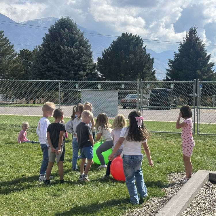 kids on bounce balls