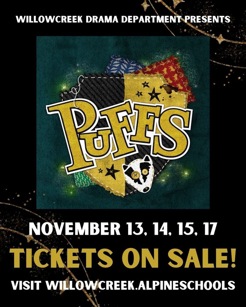 Poster for "Puffs", the Play WMS is performing Nov. 13, 14, 15, 17
