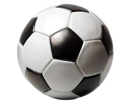Soccer ball on white background