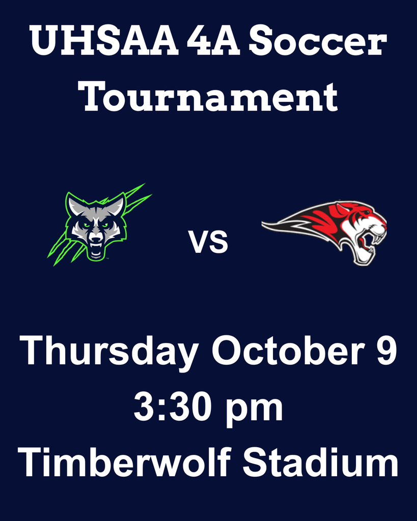 First Round girls soccer game vs Hurricane 3:30 pm October 9