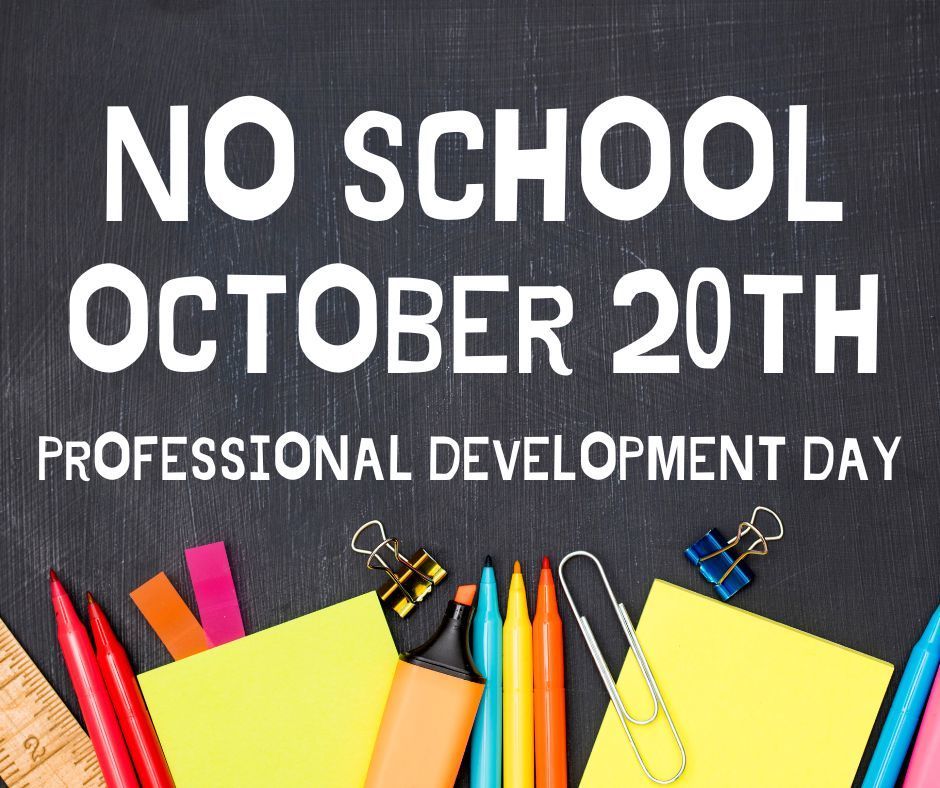 Blackboard and school supplies background with No School dates