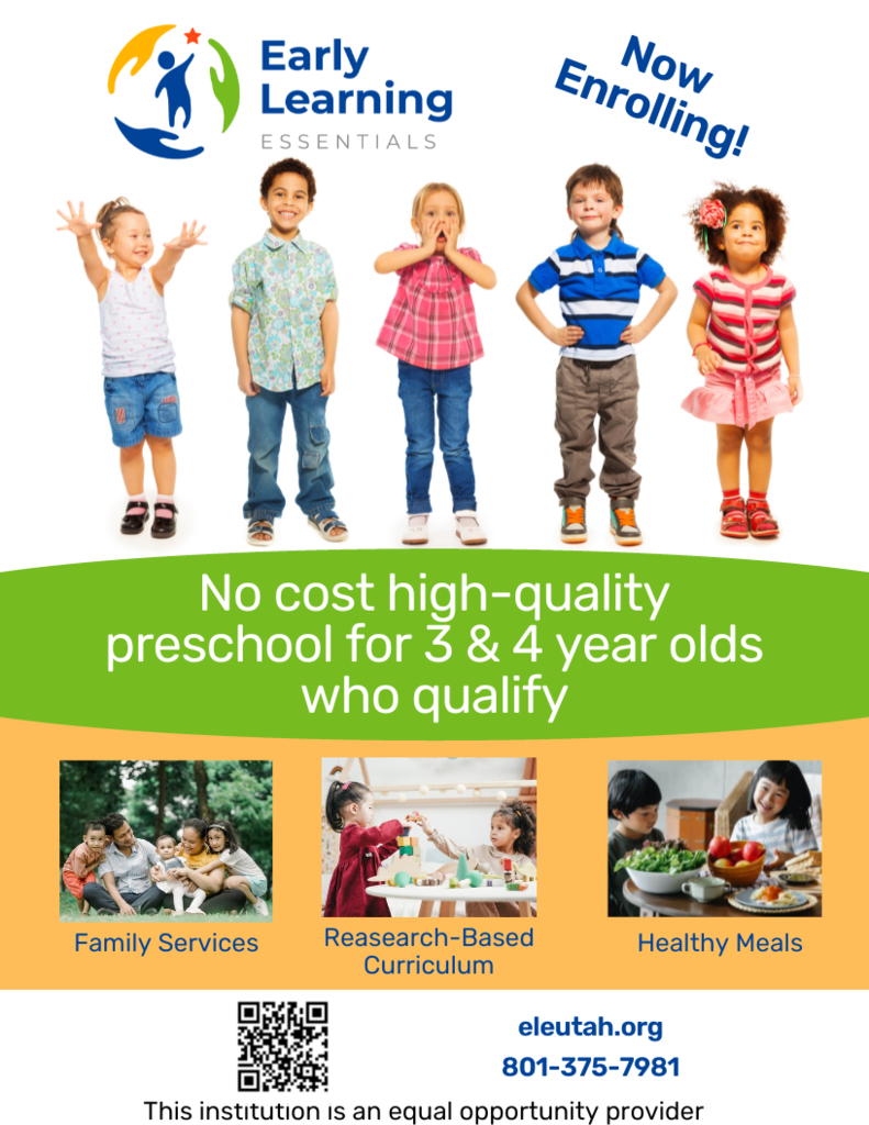 Flyer with information about no cost preschool