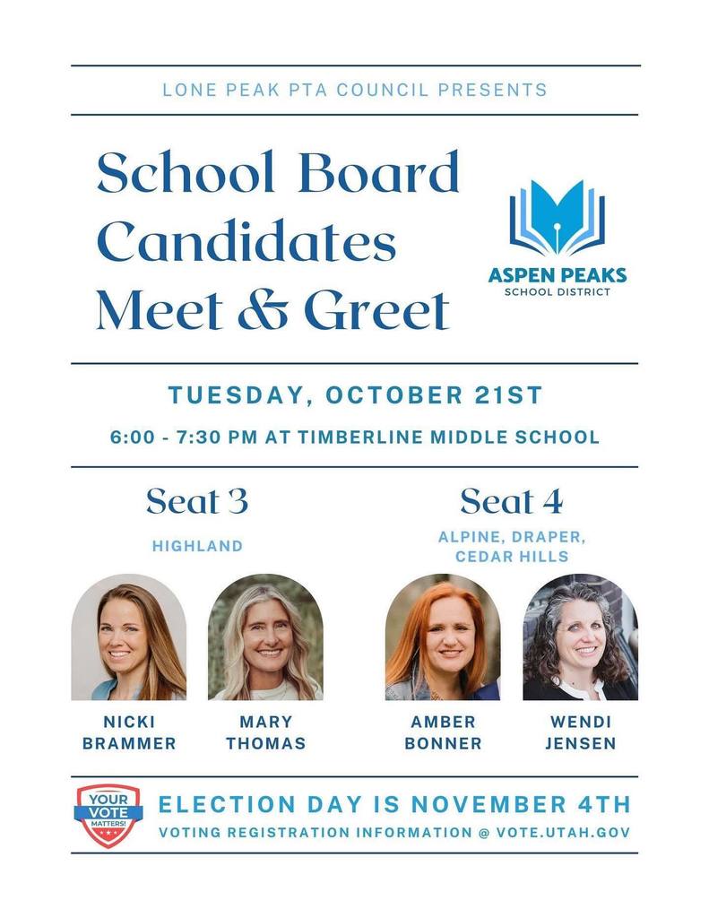 School Board Meet and Greet Oct 21