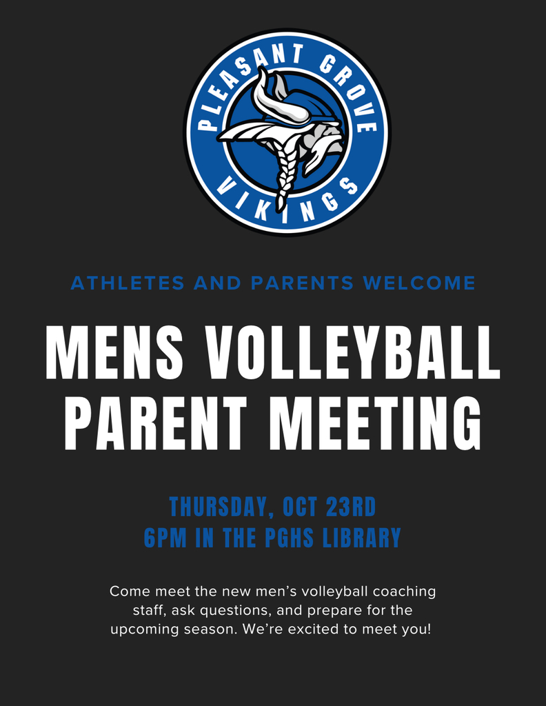 Boys Volleyball Parent Meeting Thursday October 23rd 