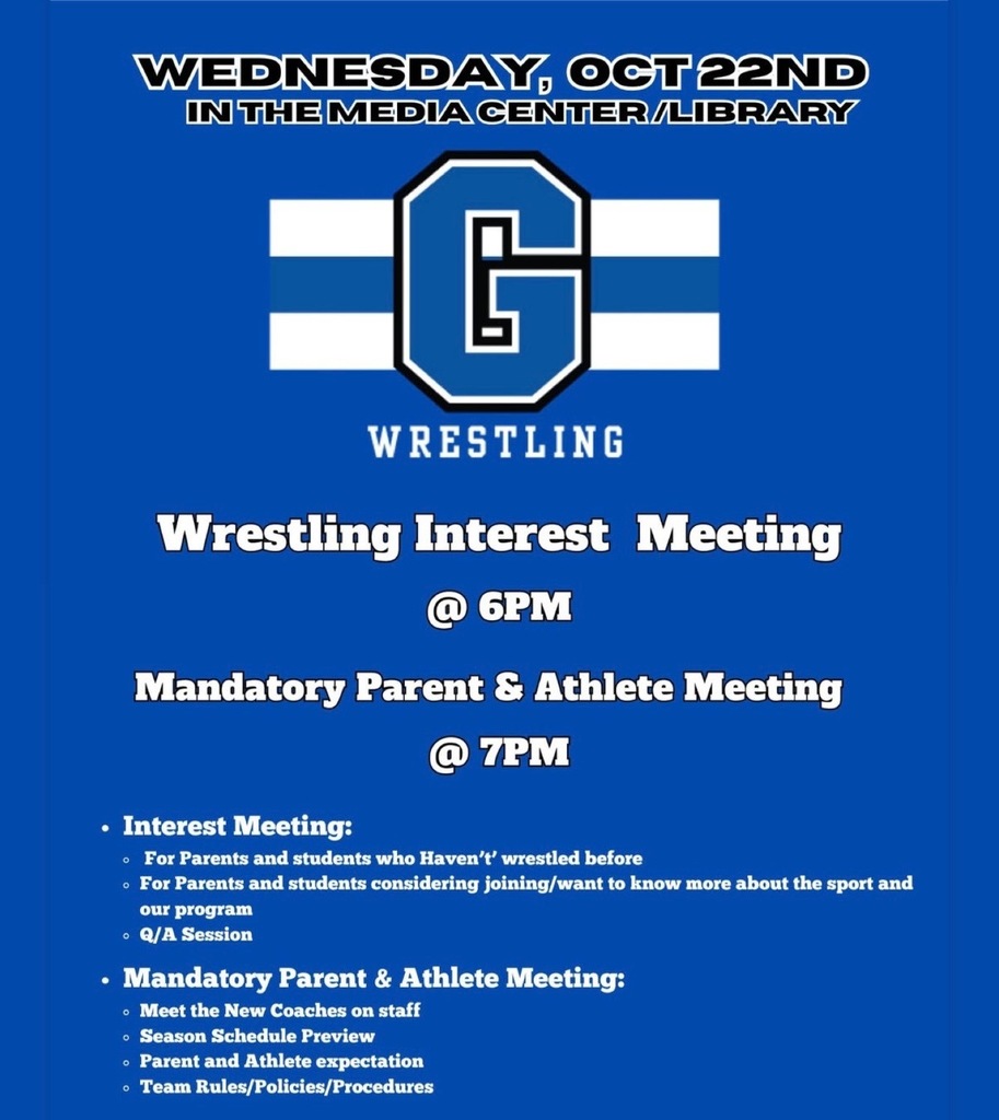 Boys Wrestling October 22nd  Meeting