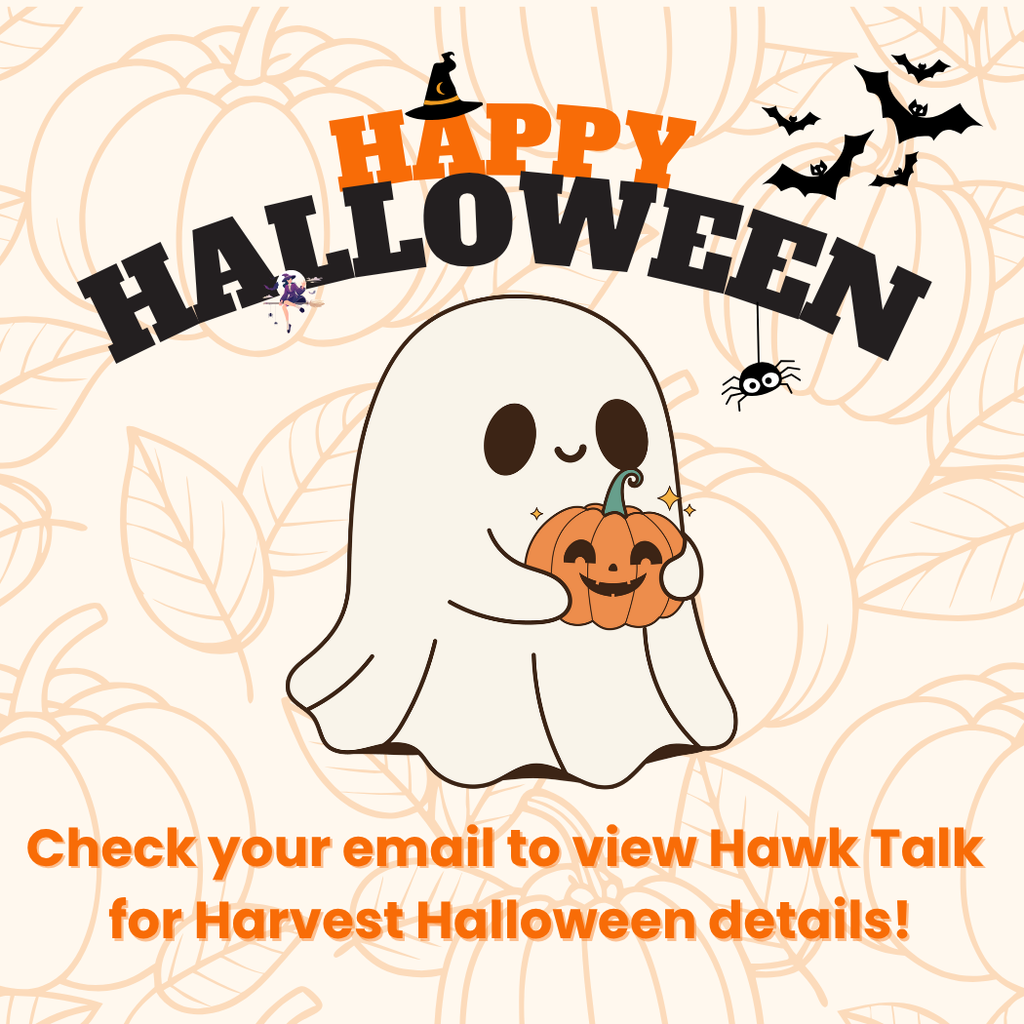 Happy Halloween wording with ghost, pumpkin, bats and spider objects