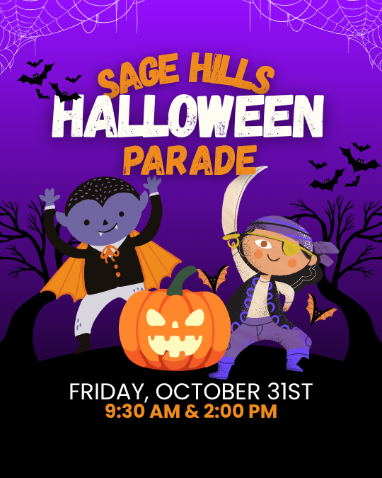 Halloween Parade - Friday, October 31st at 9:30 am and 2:00 pm