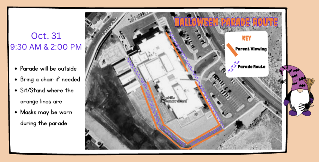 Map of Halloween Parade Route