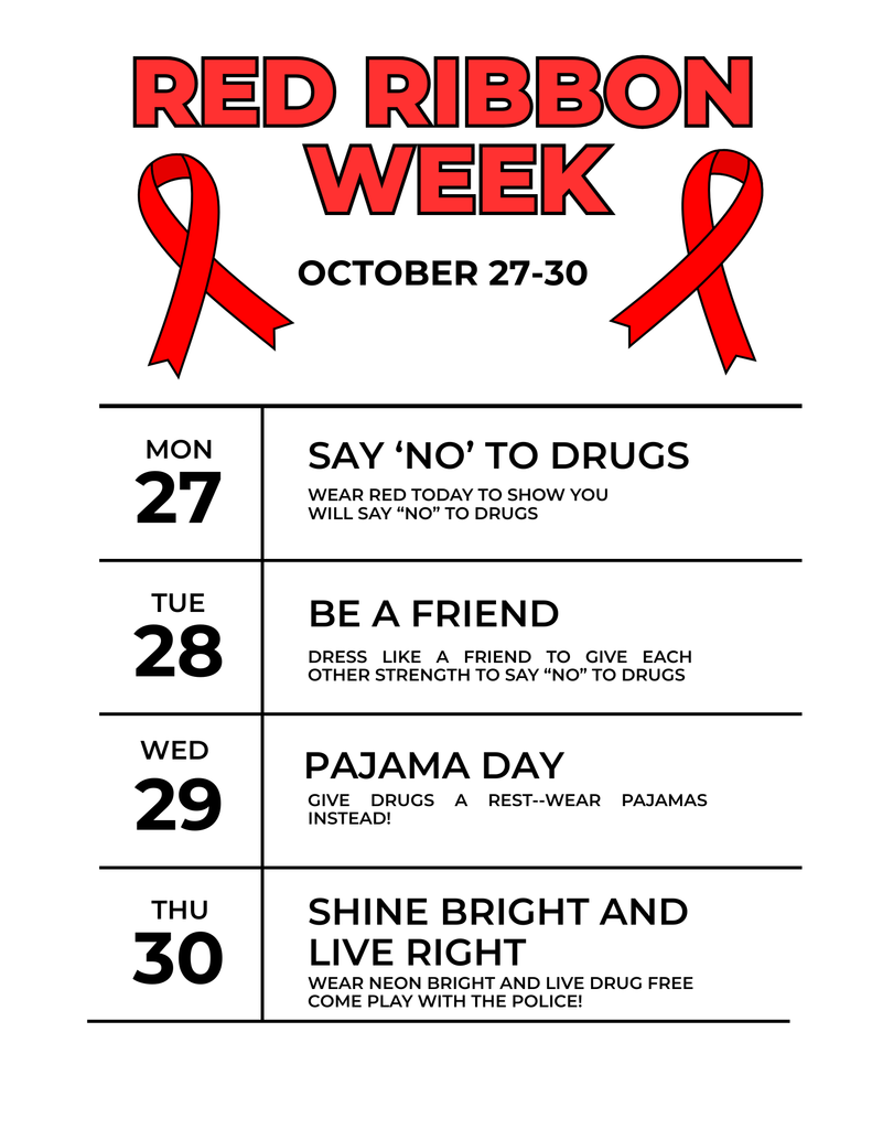 Red Ribbon Week dress up days