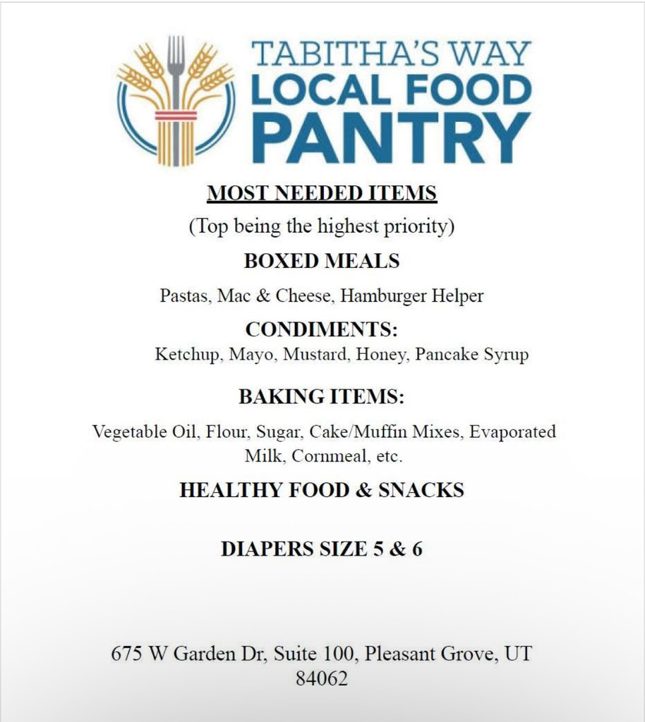 Tabitha's Way Food Drive info