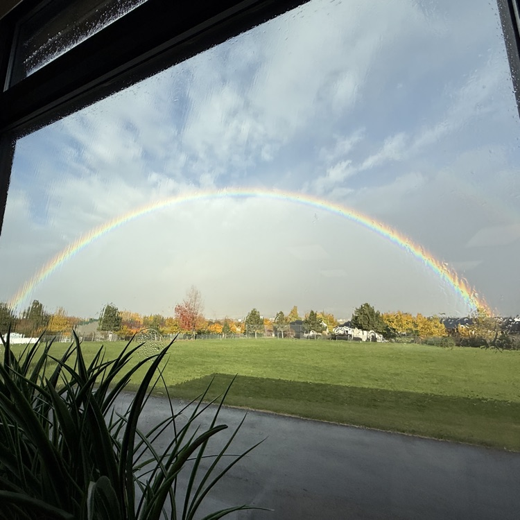 rainbow over the playground 