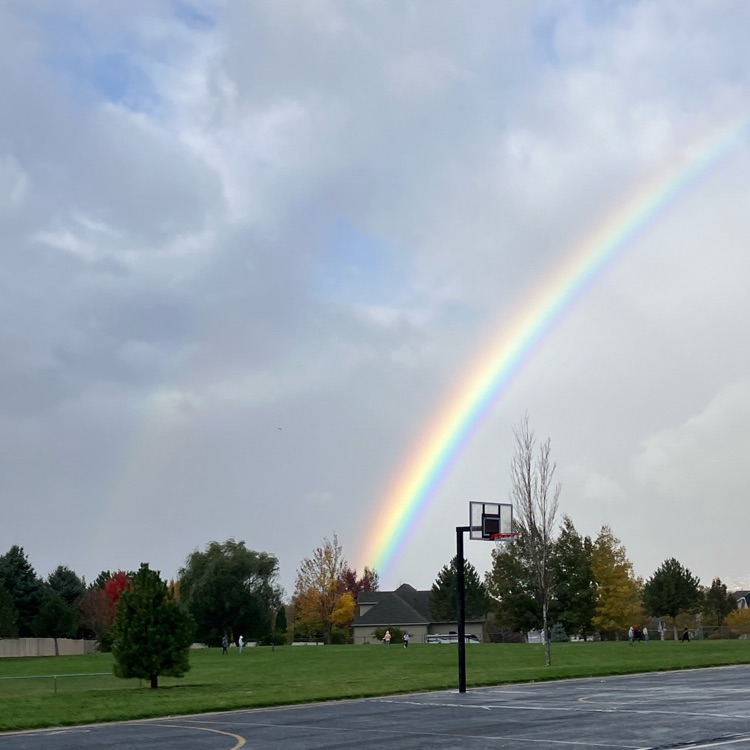 rainbow over the playground 