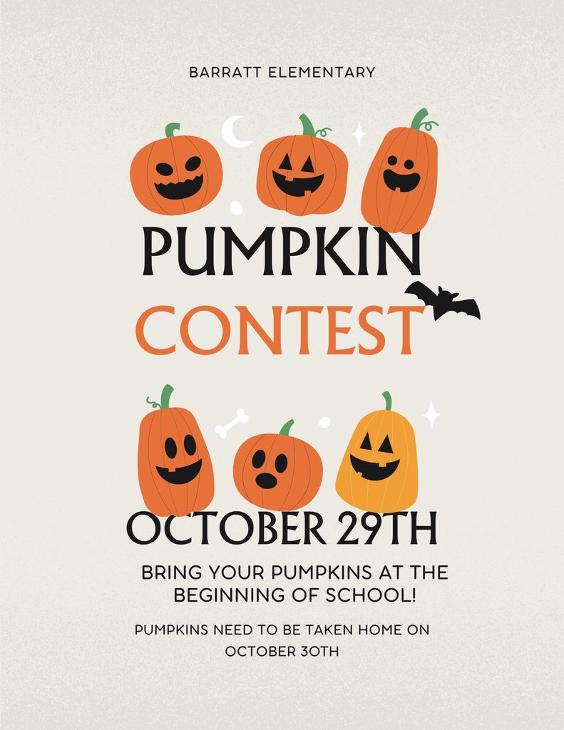 flier about pumpkin contest