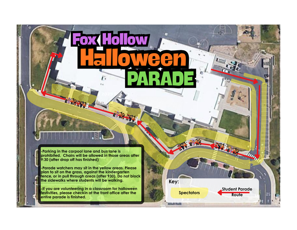 map of school and parking lot