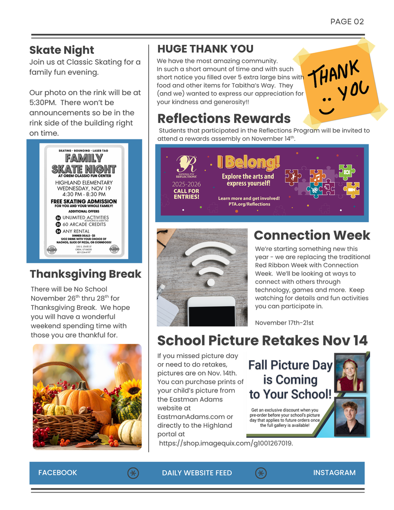 Highland Happenings Monthly Newsletter page 2