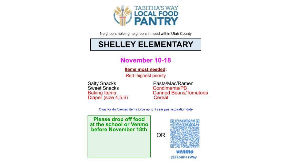 Shelley Food Drive