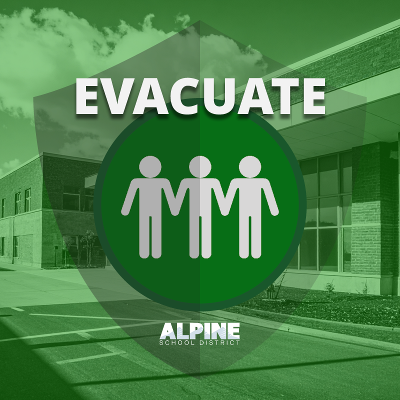 green "evacuate" logo