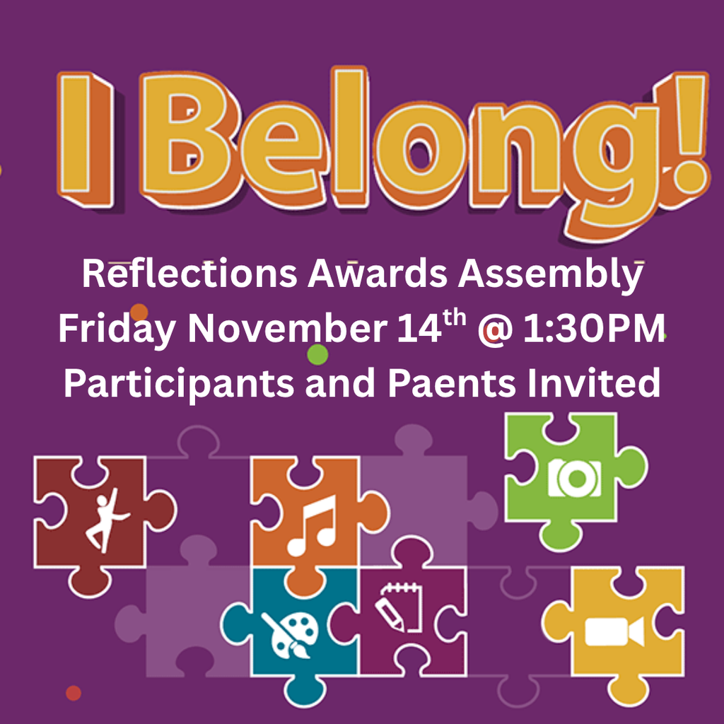 Purple background and puzzle pieces for the "I Belong" Reflections theme 