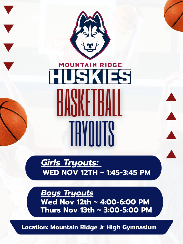 Black and Orange Modern Basketball Tryouts Poster