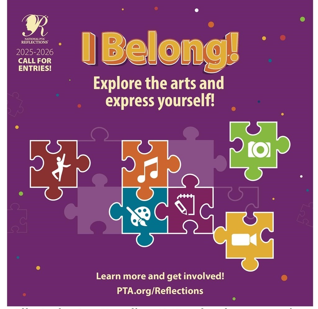 Purple background and puzzle pieces for the "I Belong" Reflections theme 