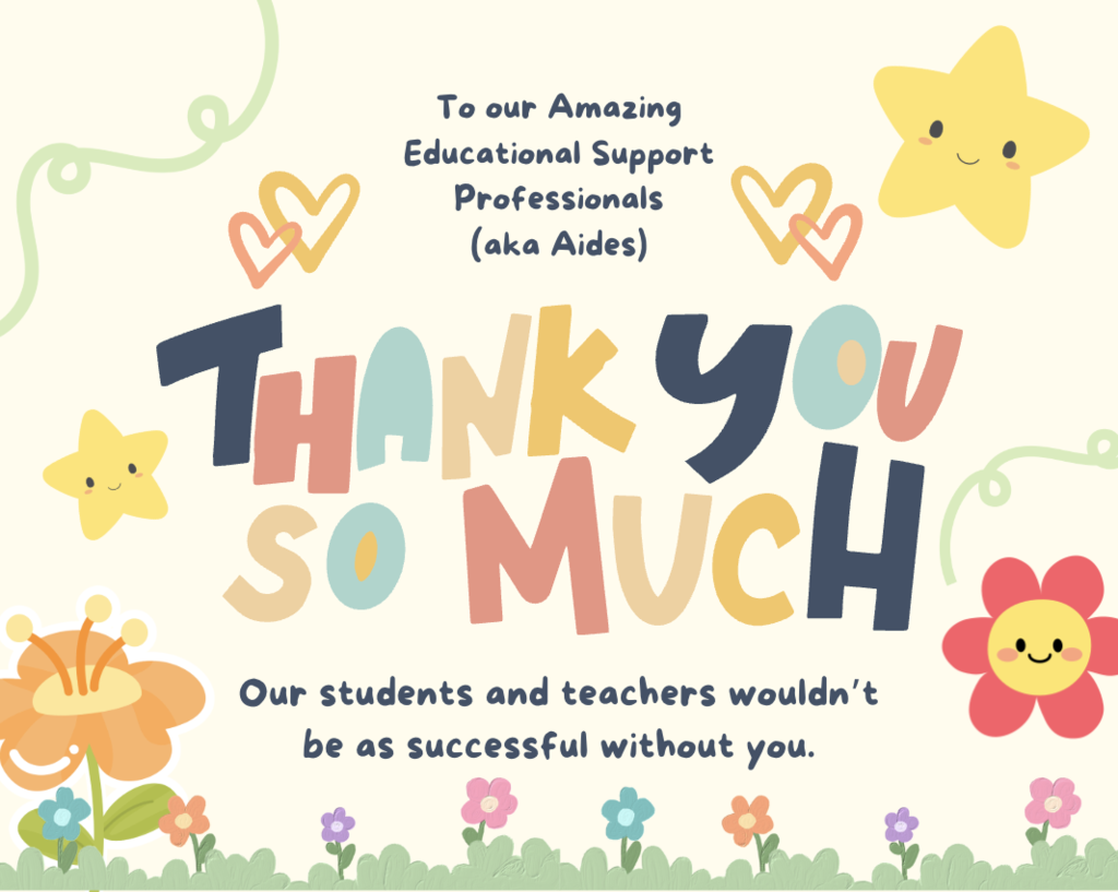 Flower background thank you for our aides