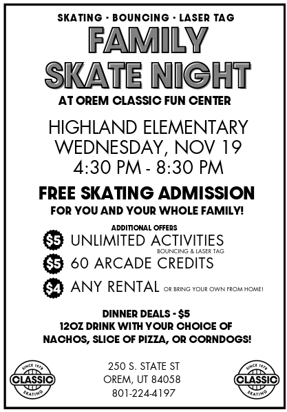 Skate night info