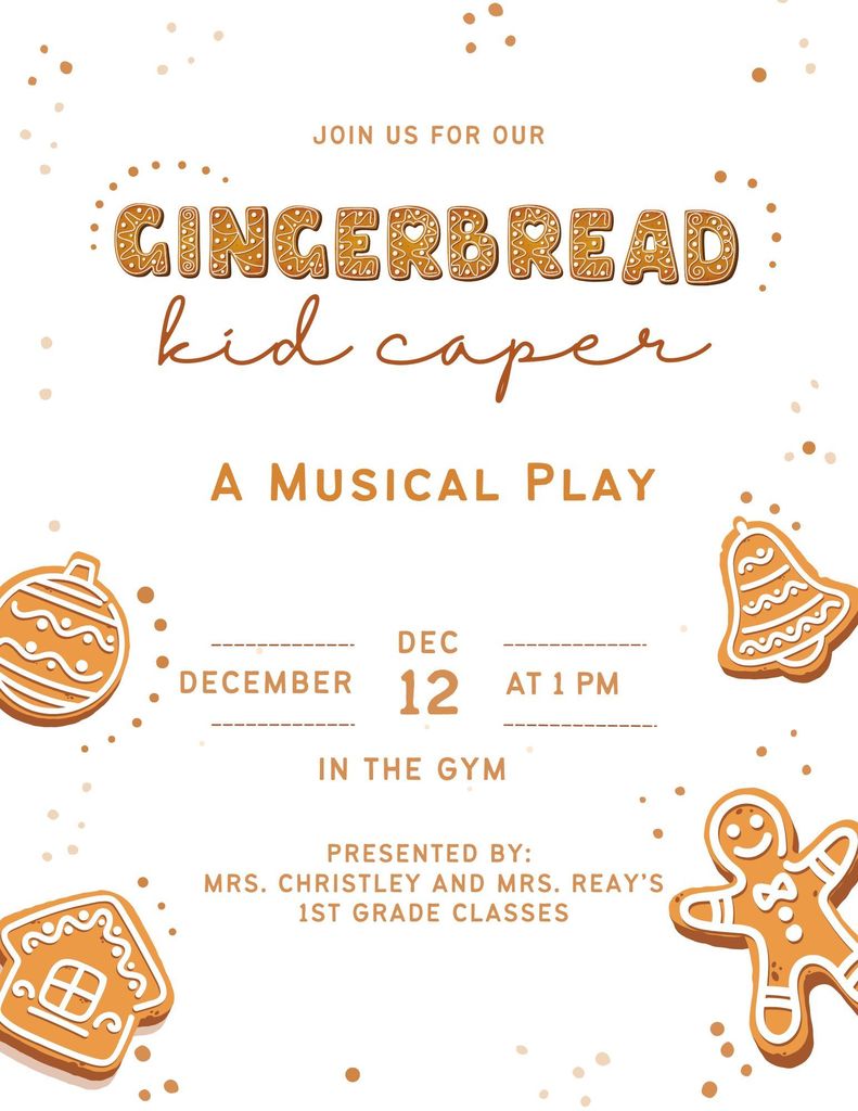Gingerbread caper invitation 