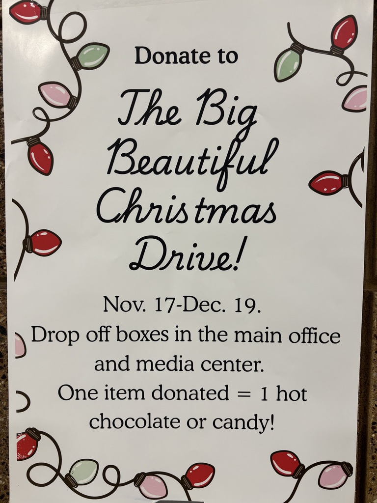 a cream colred poster with a string of christmas lights around the edge and words in the middle